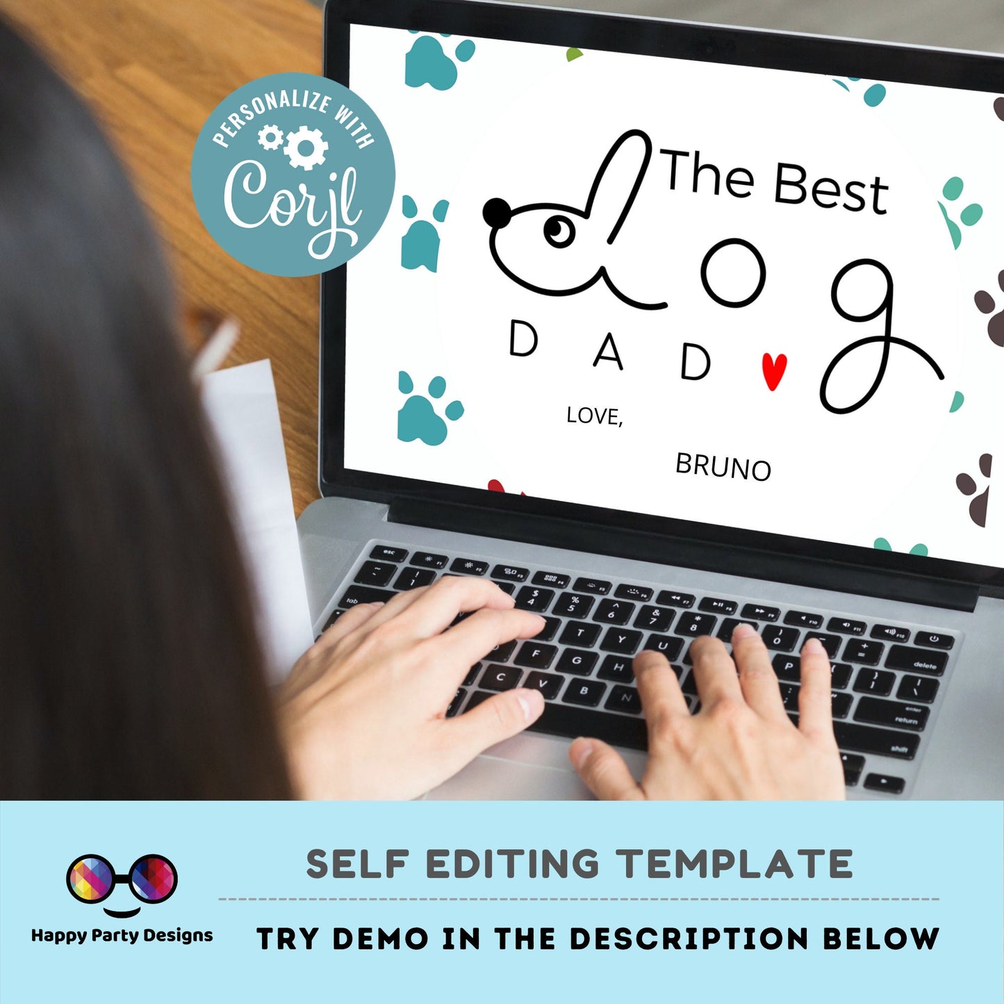 Dog Fathers Day Card | Cheers for being the best  | Instant Download | Fathers day Card from the dog  | Card from the dog  |  From the dog