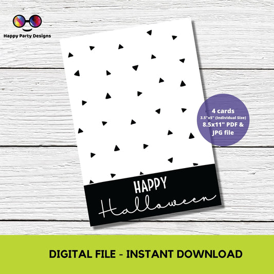Happy Halloween Cookie Tag 3.5" X 5" | Halloween Tag | Happy Halloween Printable Mini Cookie Card