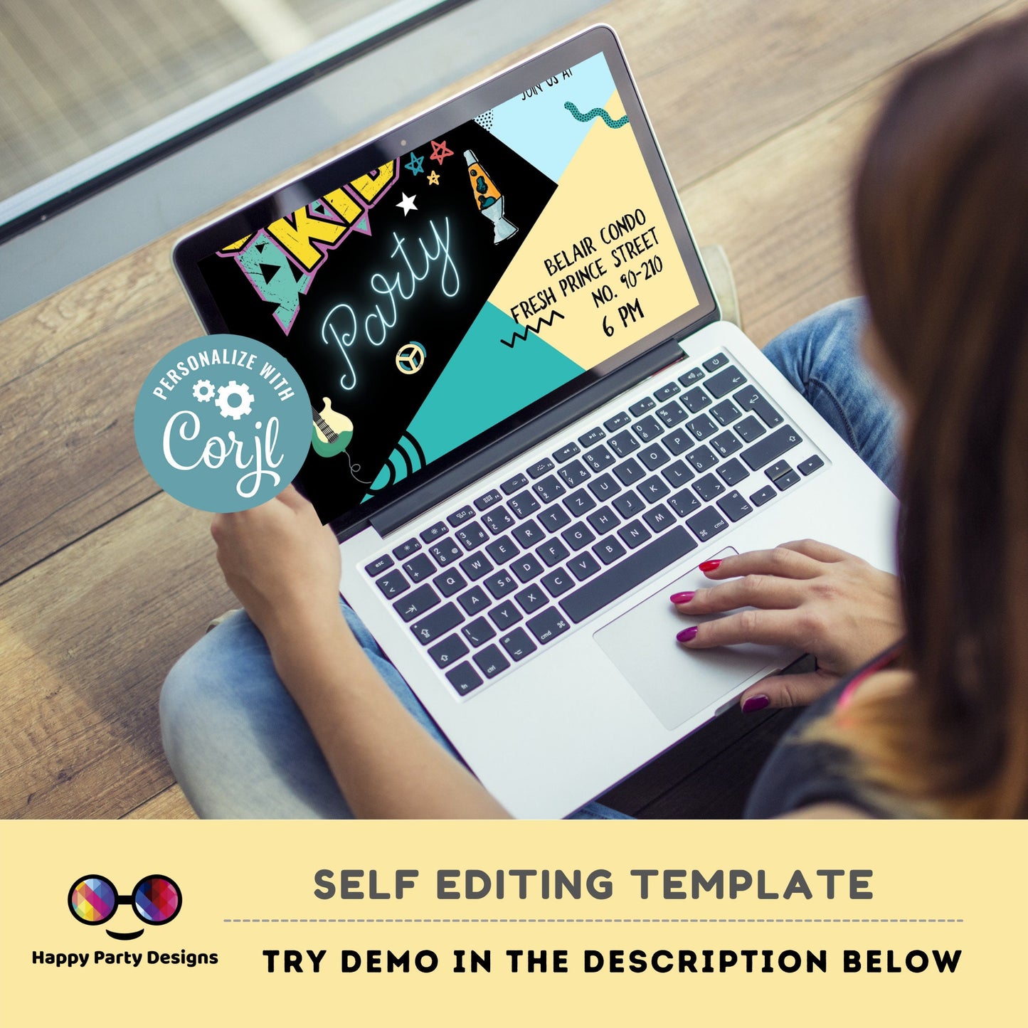 Editable 90s Birthday Invitation | Retro Invitation | 90s Kid Birthday invitations | Nostalgia Birthday Invitation | Nostalgia Party