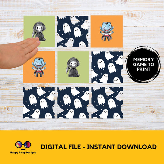 Halloween Memory Game | Halloween Party Decoration | Cute | Instant Download | Digital | Halloween Party | Halloween games