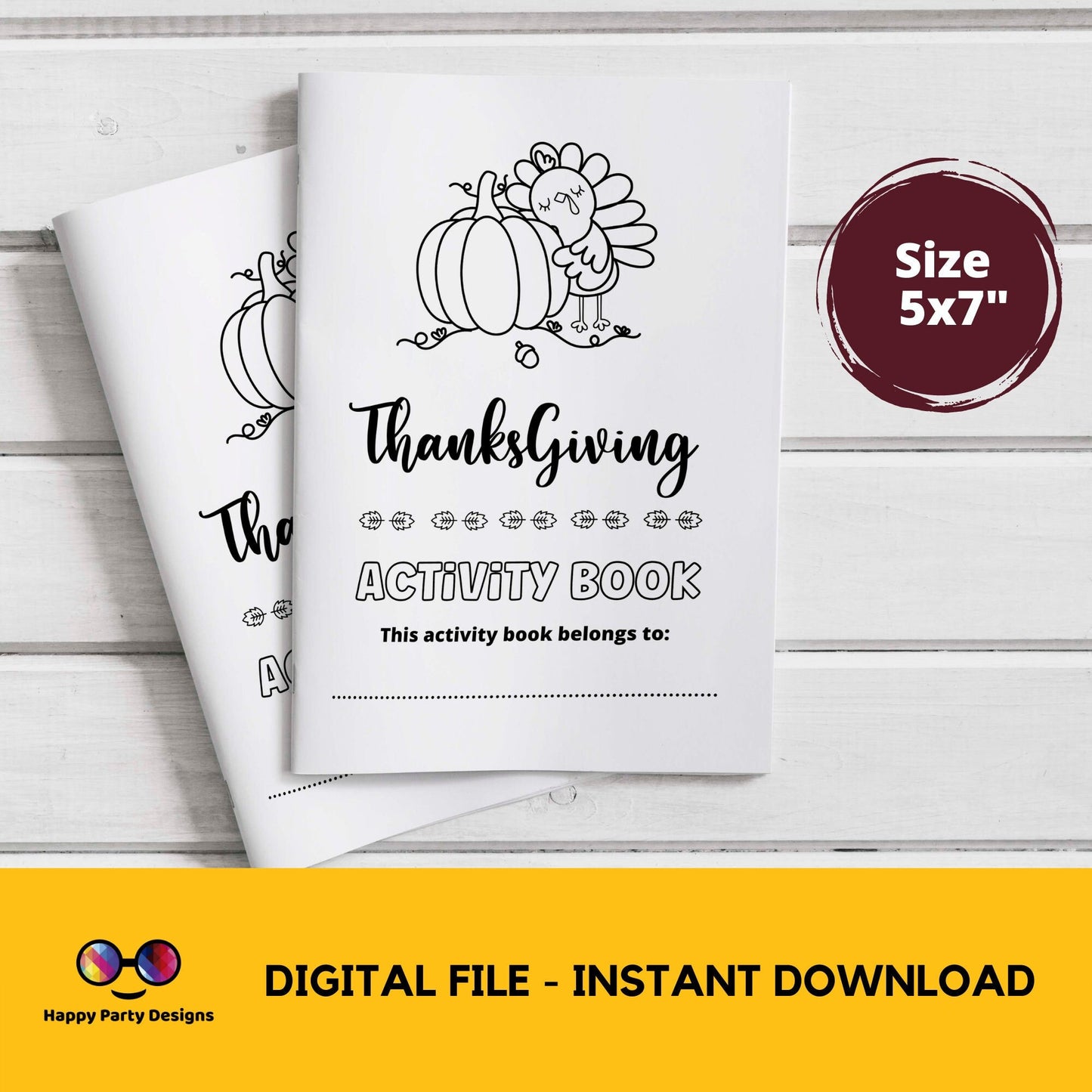 Thanksgiving Kids Activity Booklet | Coloring book for Thanksgiving | Printable Activity Booklet Thanksgiving | Thanksgiving Keepsake