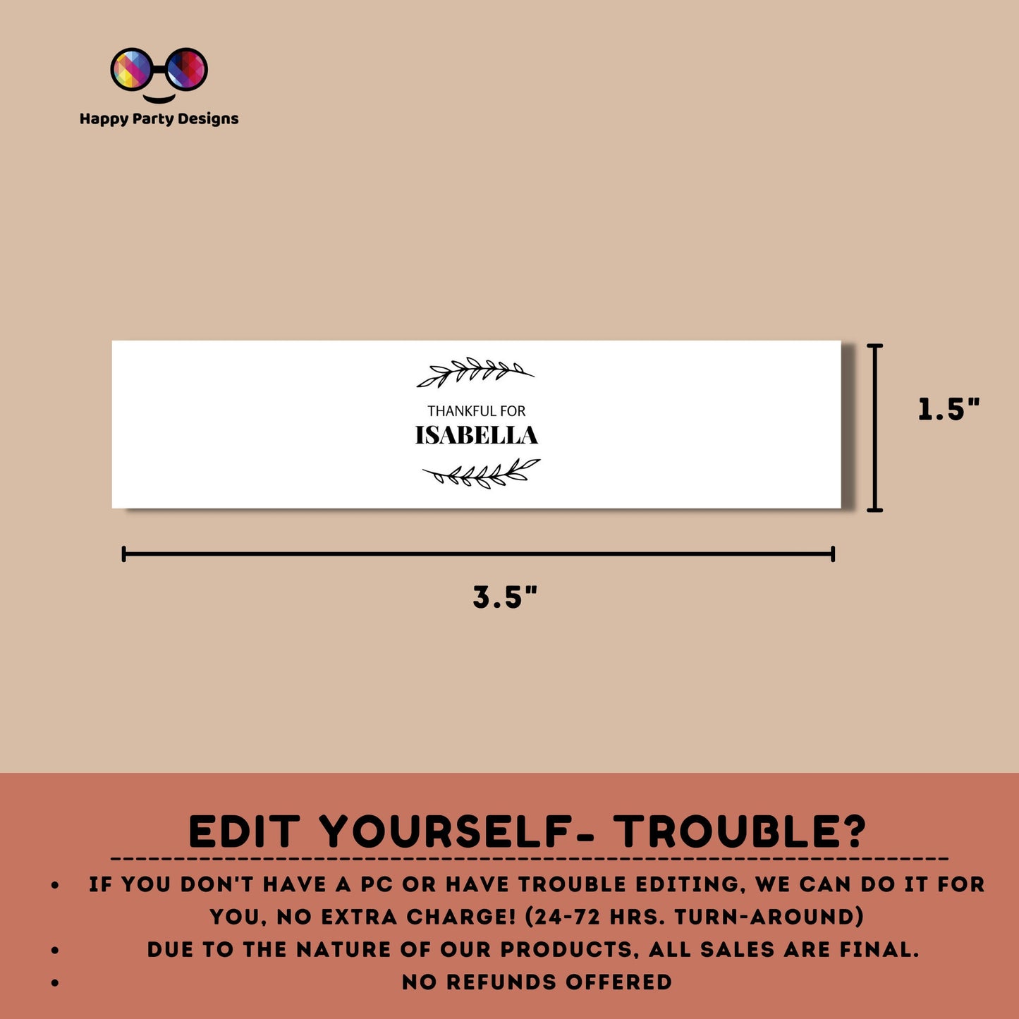 Thanksgiving personalized name card | Editable place card tag | Thanksgiving | Digital | Personalize Online | Instant Download