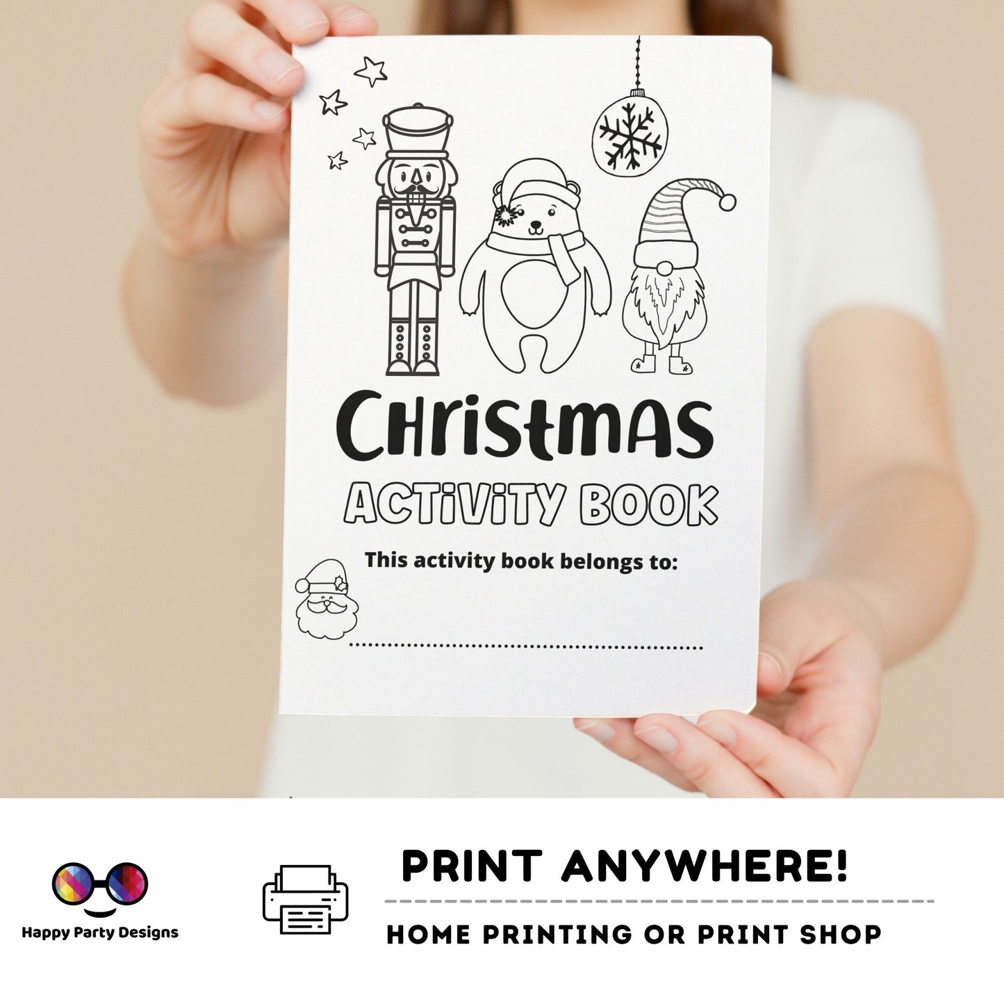 Christmas Kids Activity Booklet | Coloring booklet for Christmas | Printable Activity Booklet Holidays | Activity Book Christmas Party