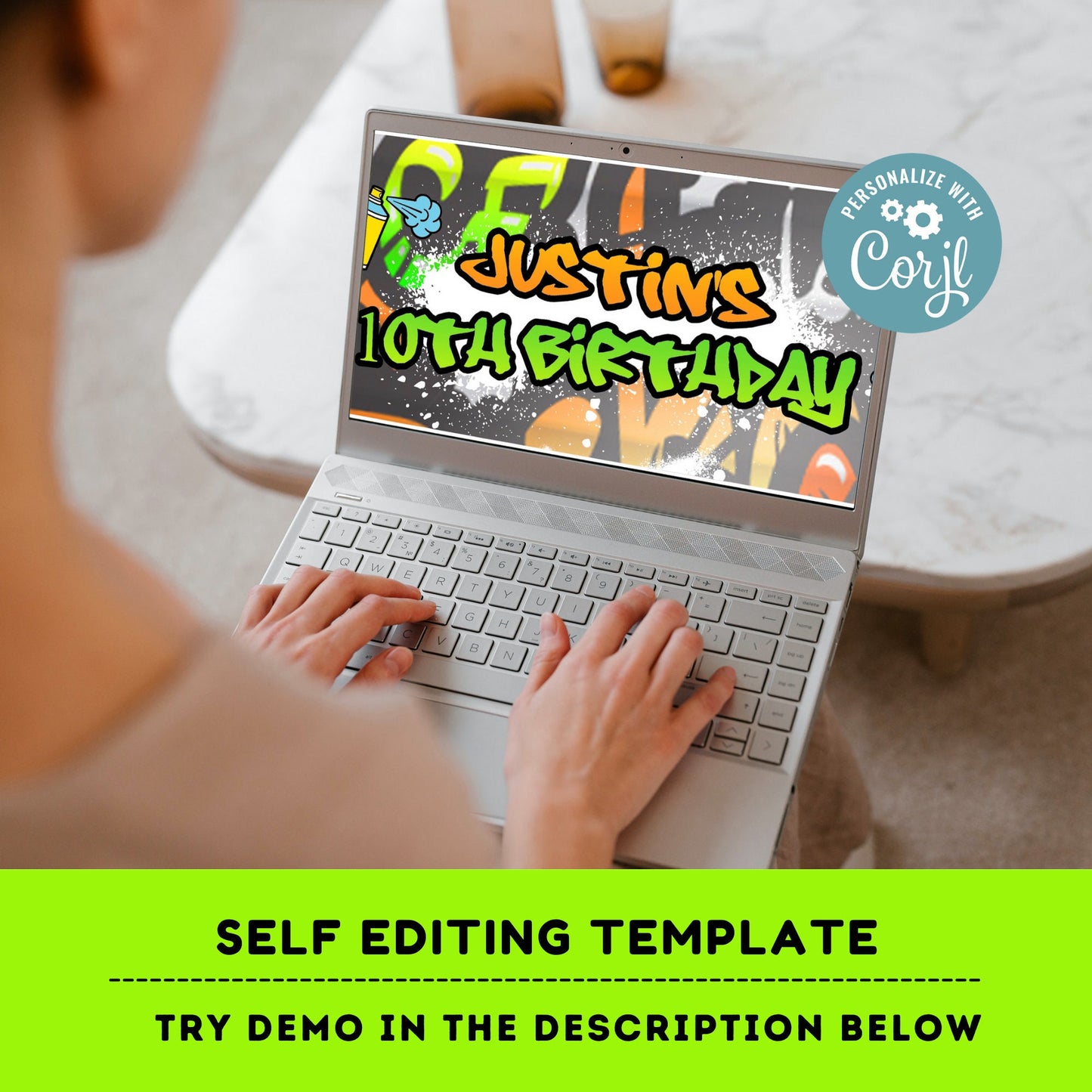 editable Graffiti water bottle labels | digital labels |  printable graffiti labels |  graffiti party |  bottle labels  | Birthday Boy #K1