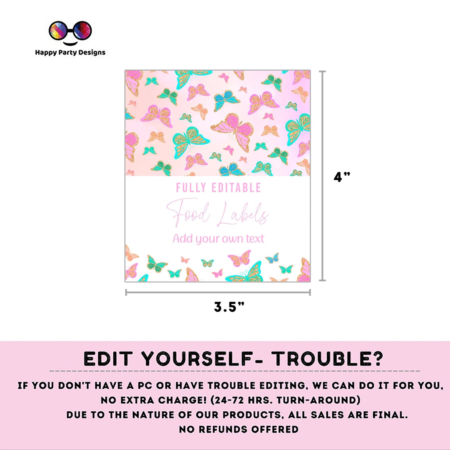 Butterflies Birthday food tent | Butterfly party | buffet labels | Spring birthday party | food label template | First birthday  #0002