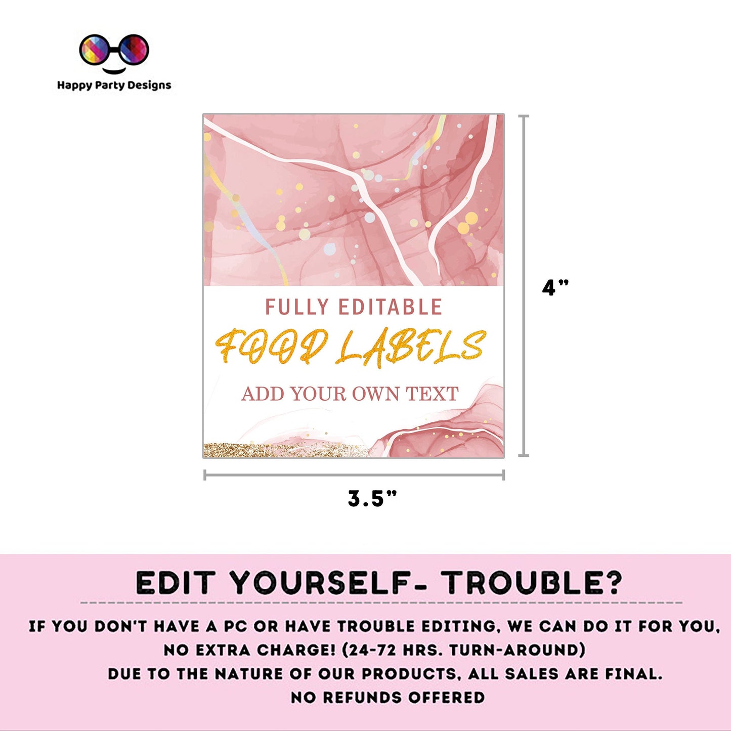 Editable blush and gold baptism food tent |blushed pink | buffet labels | baptism buffet labels | pink and gold baptism | christening