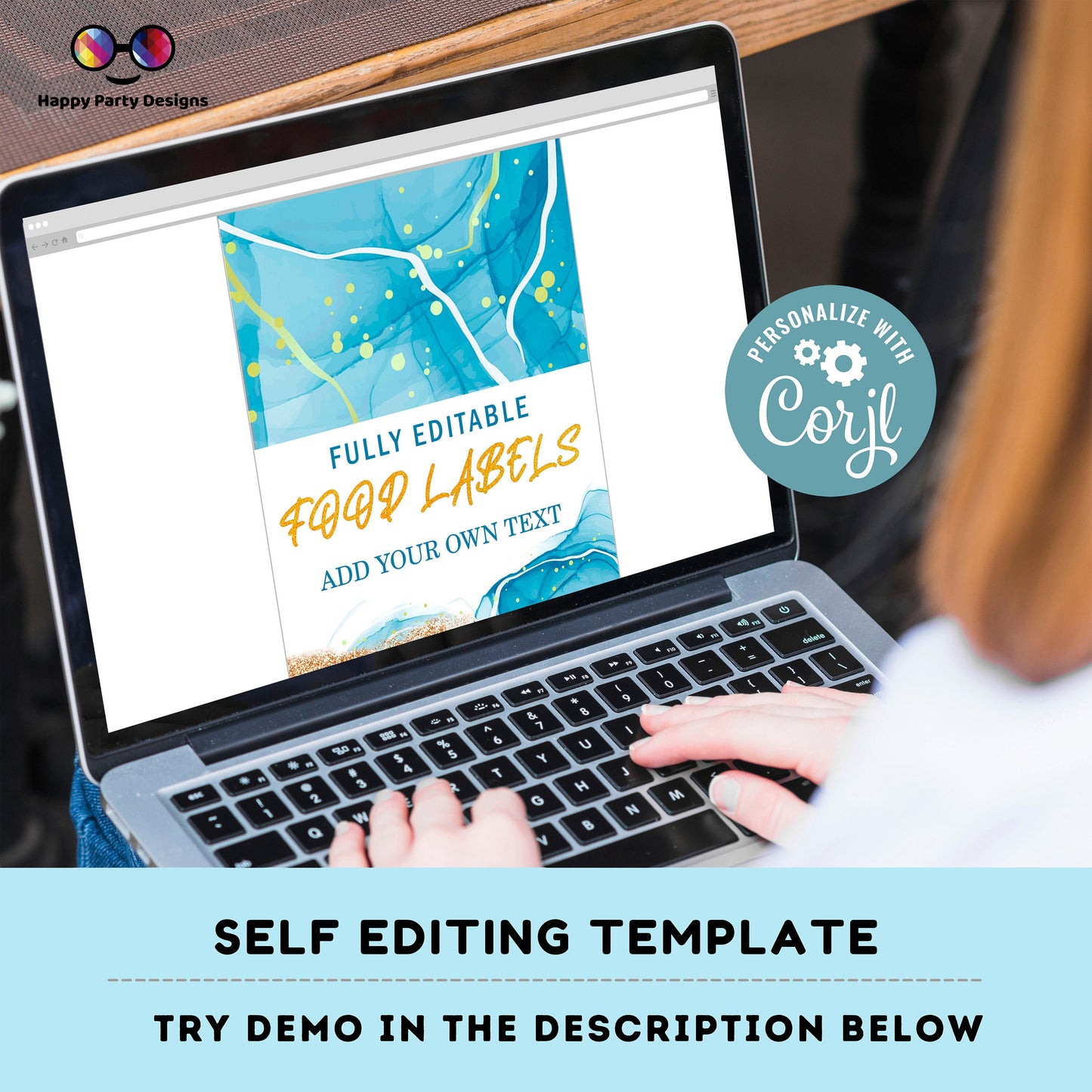 Editable blue and gold baptism food tent |blue and gold | buffet labels | baptism buffet labels | blue and gold baptism | blue christening