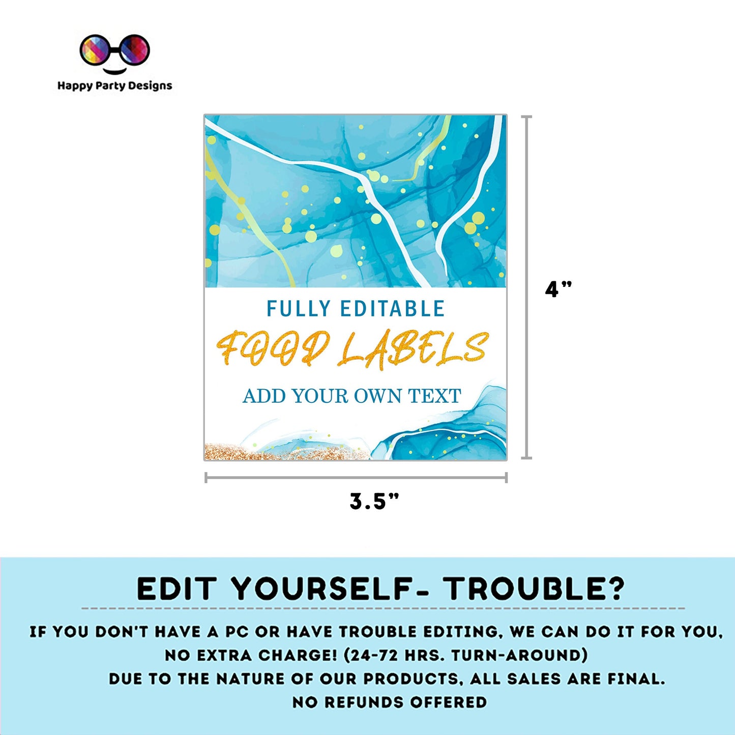 Editable blue and gold baptism food tent |blue and gold | buffet labels | baptism buffet labels | blue and gold baptism | blue christening