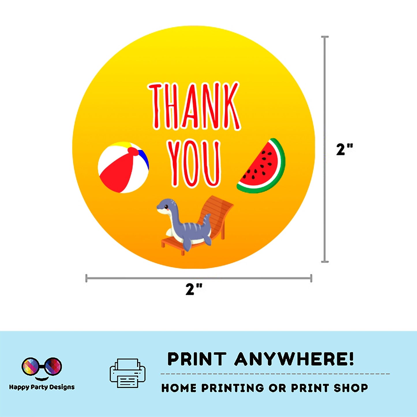 Dinosaur Pool Party Thank you tag | Digital Dinosaur Pool party printable thank you tag | Birthday boy | Dinosaur  party Thank You tag #K83