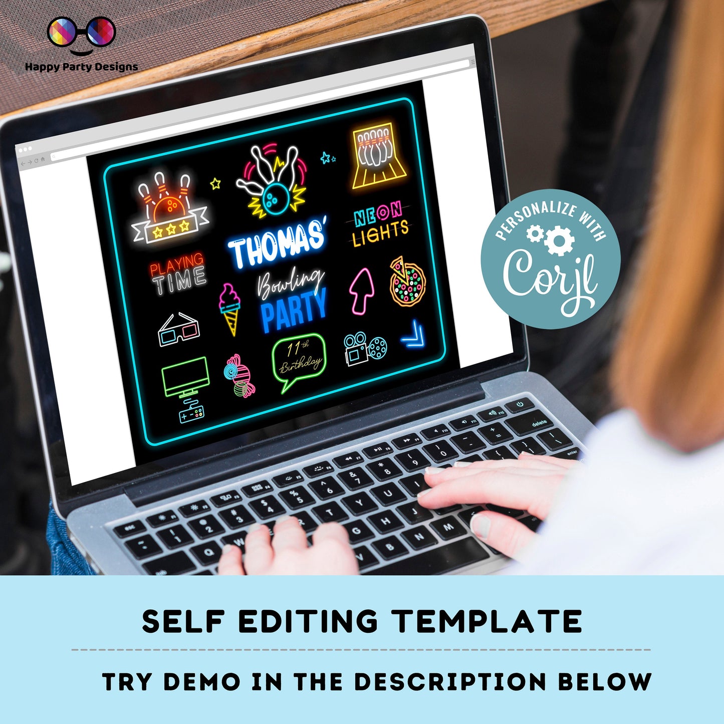 Editable bowling placemat | Digital bowling printable placemat  | Birthday boy | bowling placemat | Personalize Online #K4