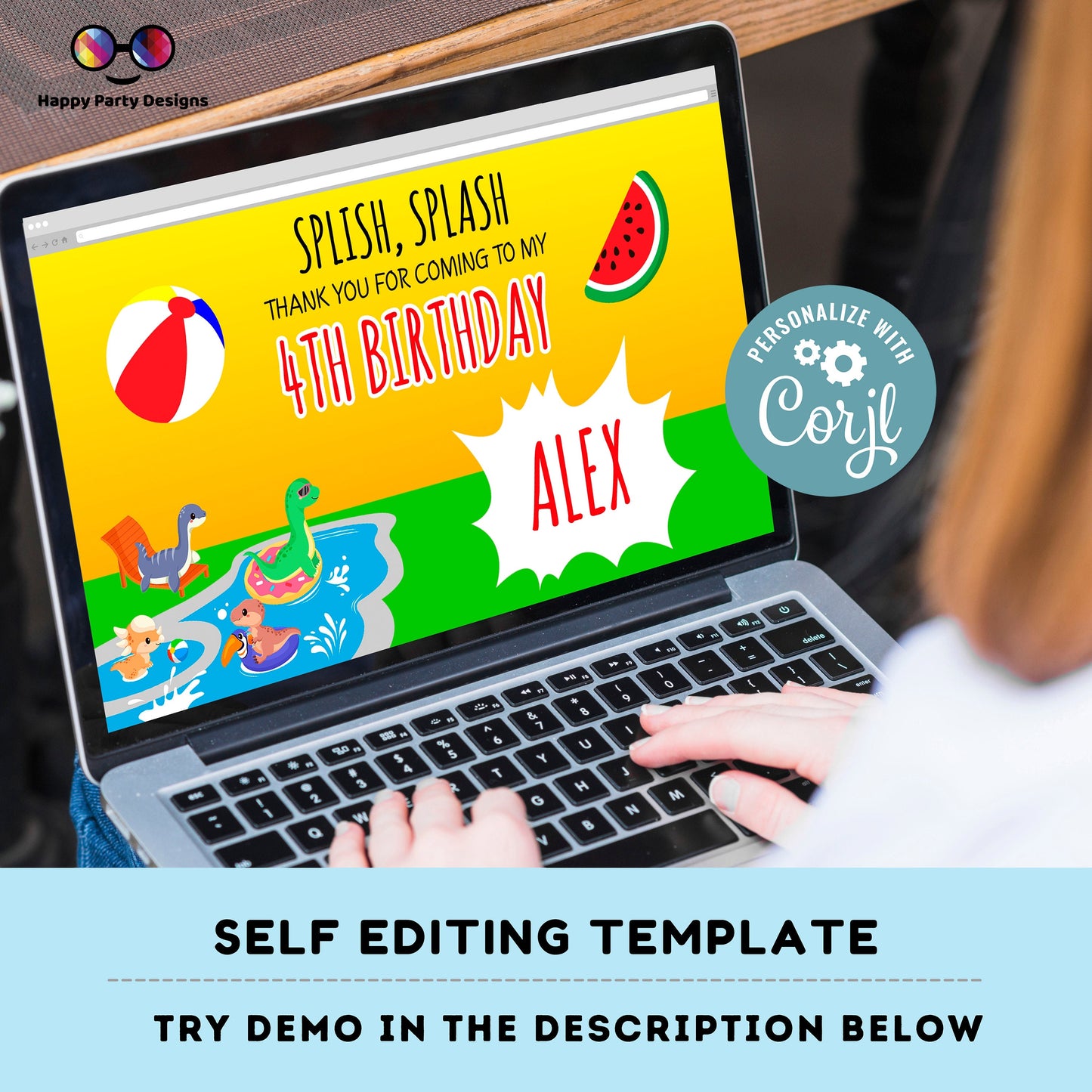 Editable Dinosaur Pool Party Birthday Box label | Dinosaur   party | favor box | Dinosaur  birthday party | Box to print | Dino favors #K83