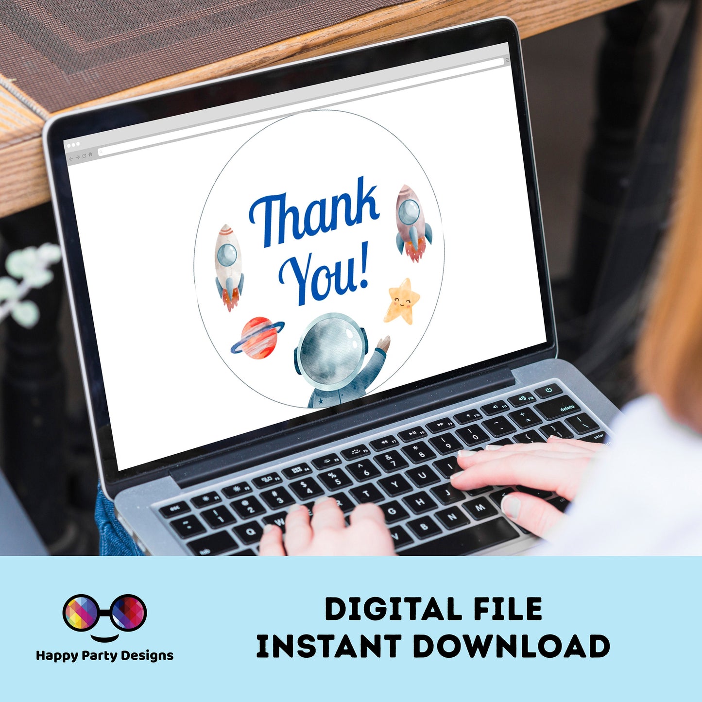 INSTANT DOWNLOAD First Trip Around the Sun Thank you tag | Outer Space printable thank you tag | Birthday boy | Outer Space Favor tag #K5