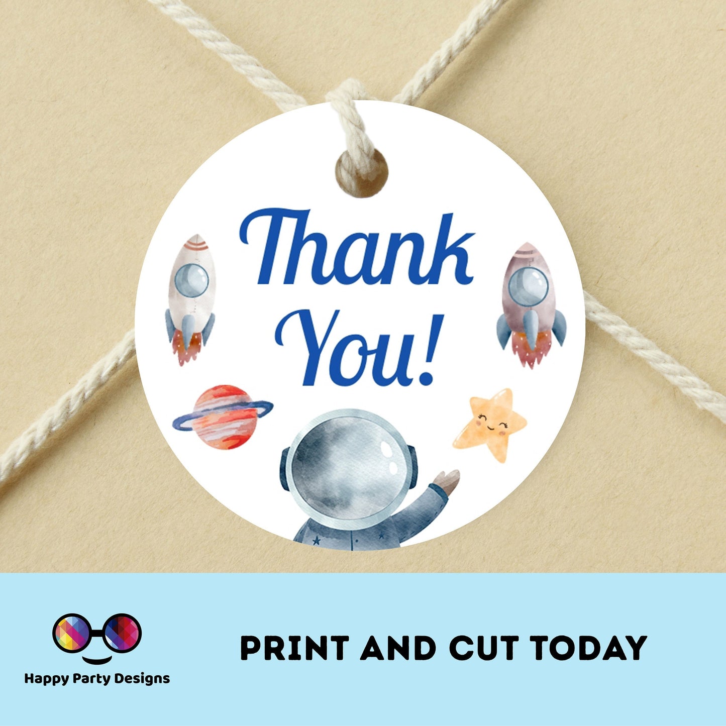 INSTANT DOWNLOAD First Trip Around the Sun Thank you tag | Outer Space printable thank you tag | Birthday boy | Outer Space Favor tag #K5