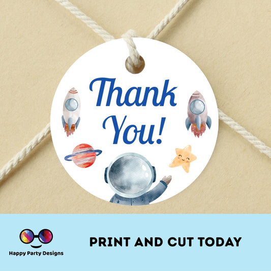 INSTANT DOWNLOAD First Trip Around the Sun Thank you tag | Outer Space printable thank you tag | Birthday boy | Outer Space Favor tag #K5