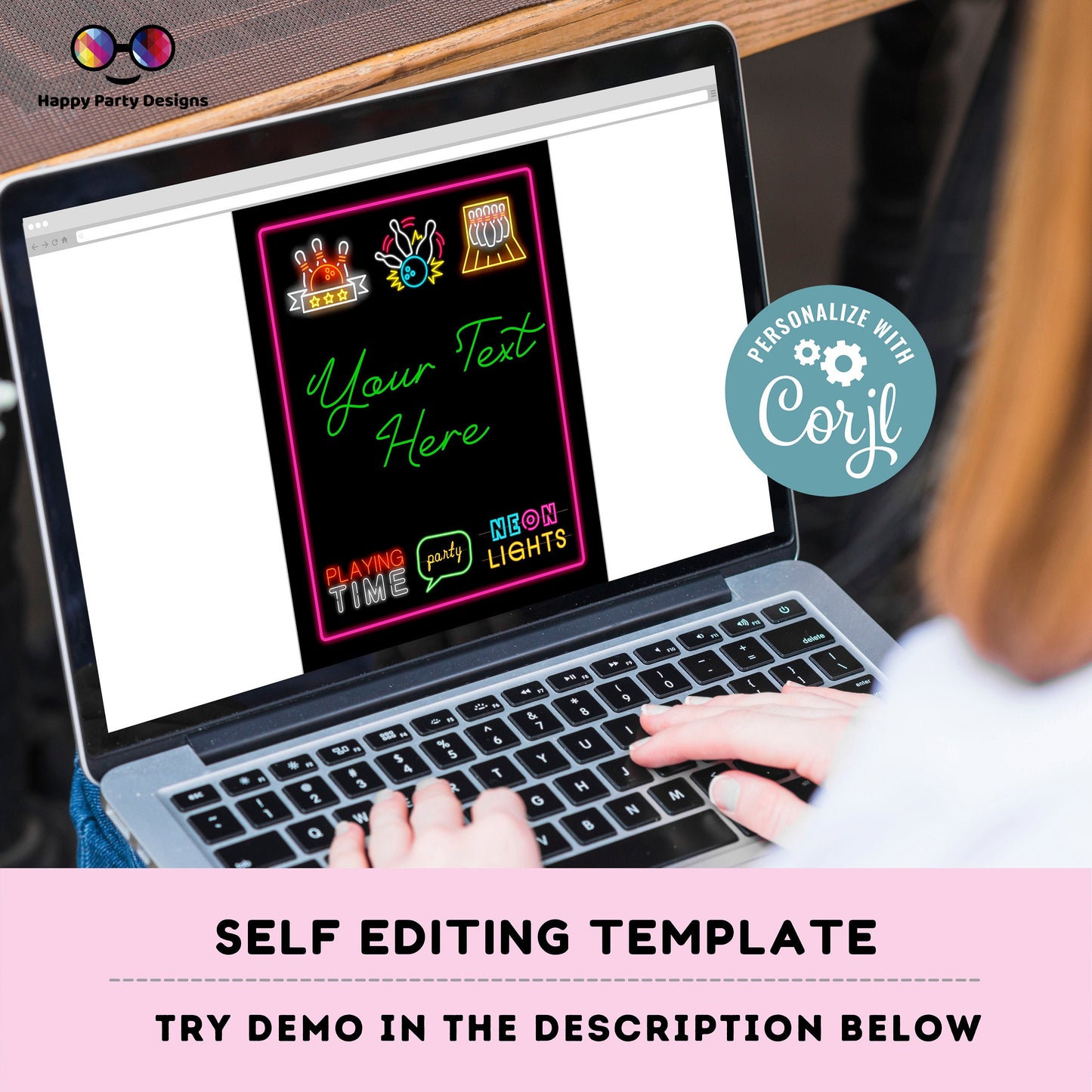 Editable Bowling Signs (4) | Bowling  birthday | Bowling  birthday Decorations | Girl | Bowling  buffet Sign | Bowling  party #KID3