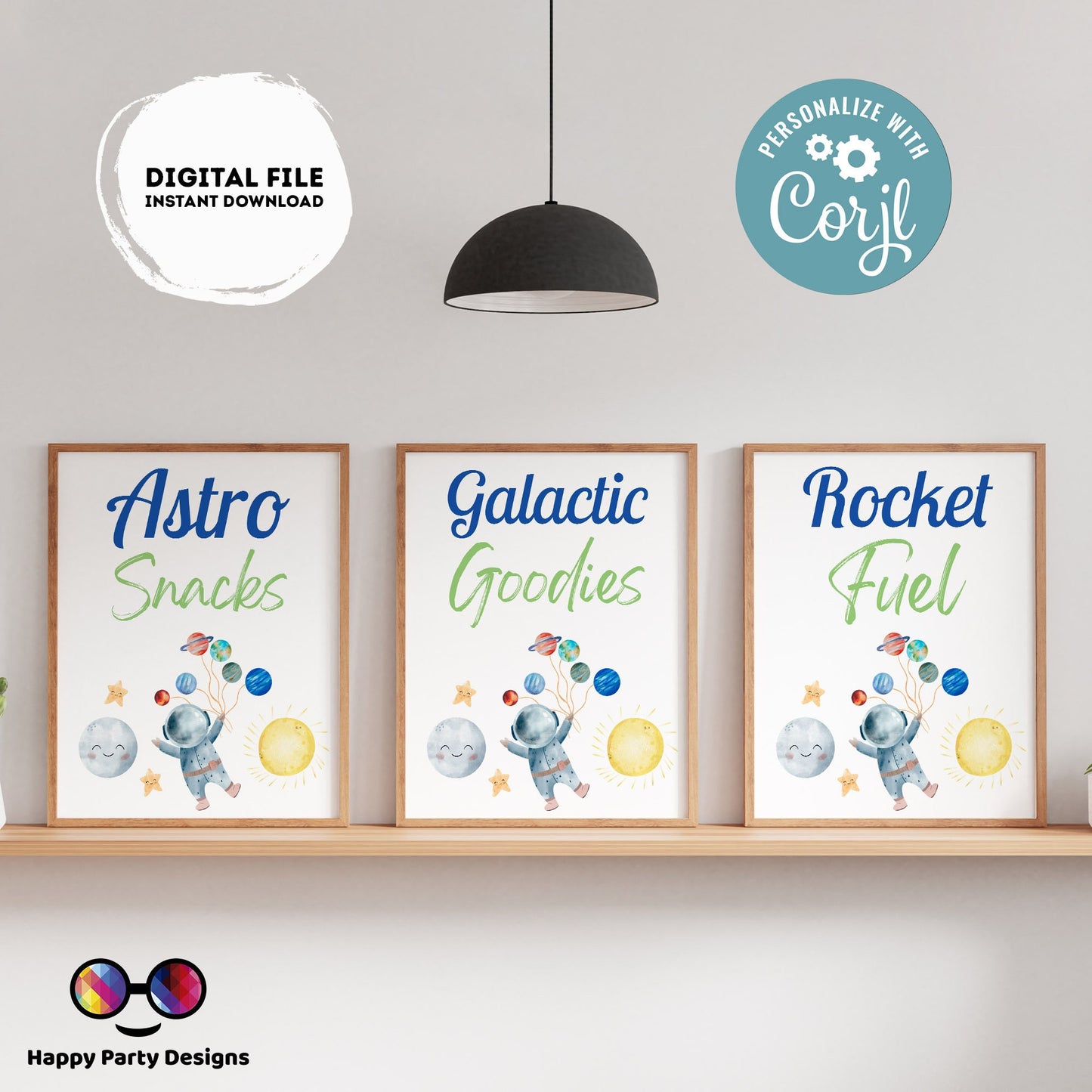 Editable First Trip Around the Sun Signs (3)  | Outer Space birthday | Astronaut buffet Sign | Outer Space party Sign | Birthday Sign #K5