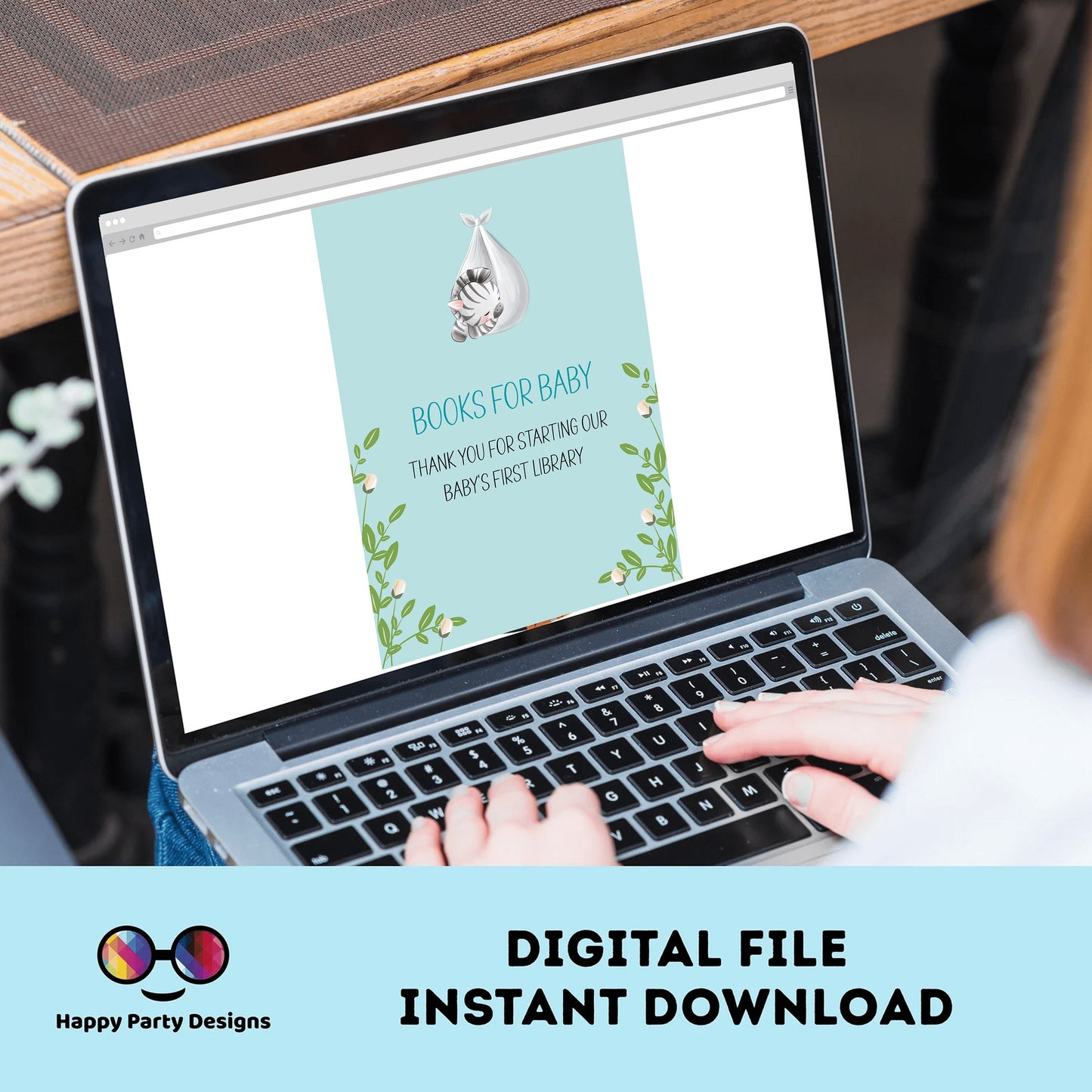 Books for baby Sign | Instant download | book for baby card | book request | baby boy | baby shower Sign | safari baby shower #B23