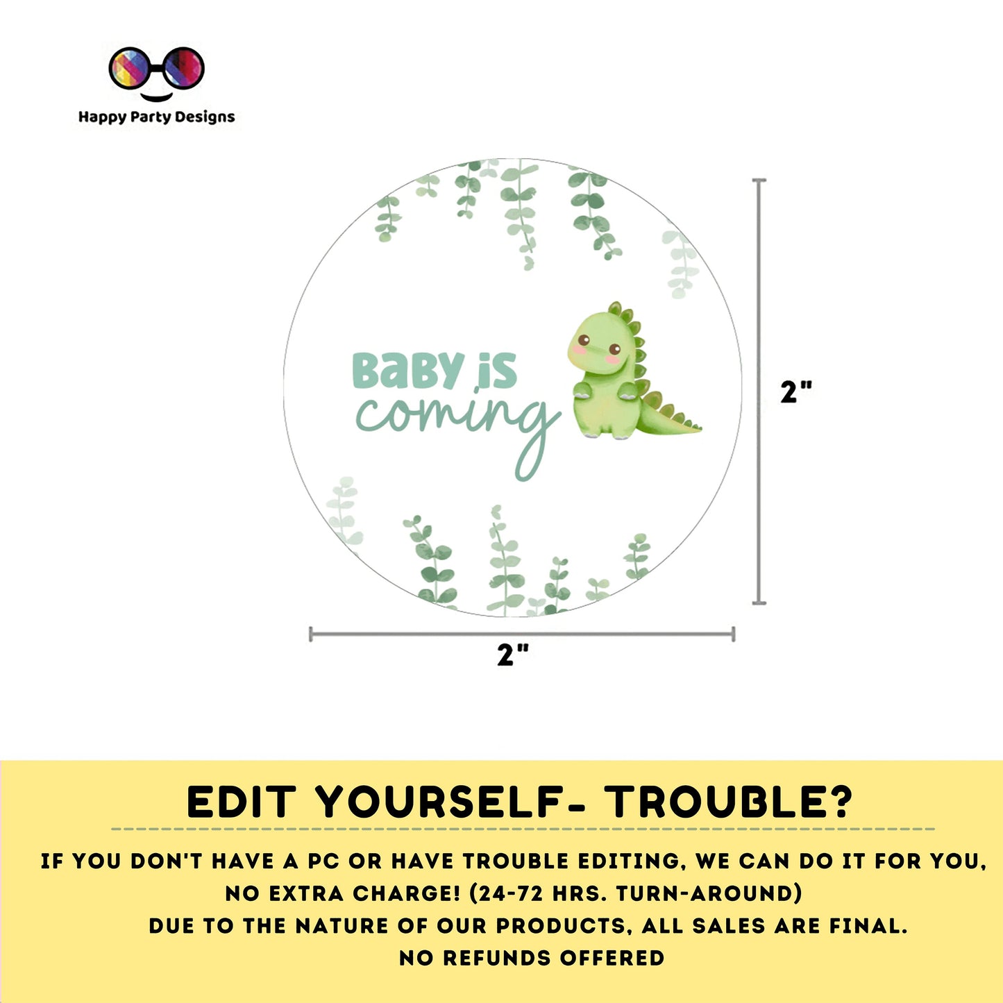 Editable dino baby shower cupcake toppers | Instant download | neutral gender baby shower | dinosaur baby shower | Baby Shower  #B15