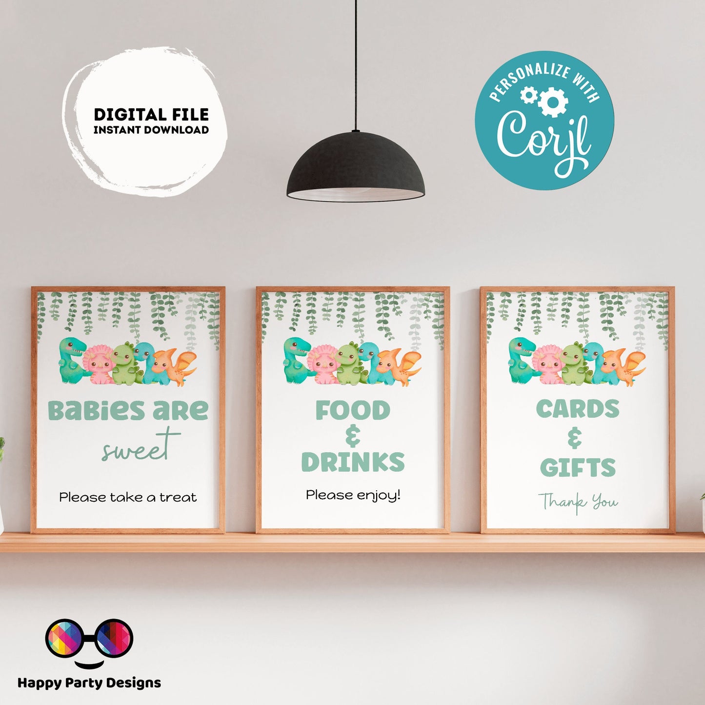 Editable dinosaur baby shower Sign | neutral gender shower | baby shower Decorations | Boy | Dino buffet Sign | baby boy | dino shower #B15