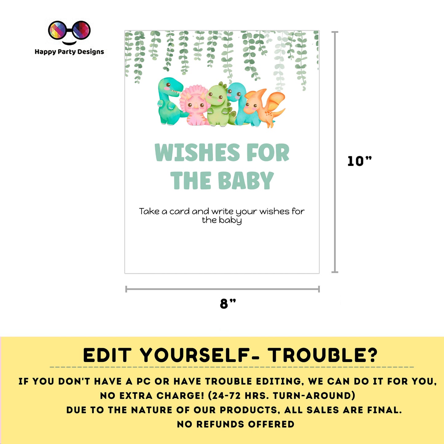 Editable dinosaur baby shower Sign | neutral gender shower | baby shower Decorations | Boy | Dino buffet Sign | baby boy | dino shower #B15