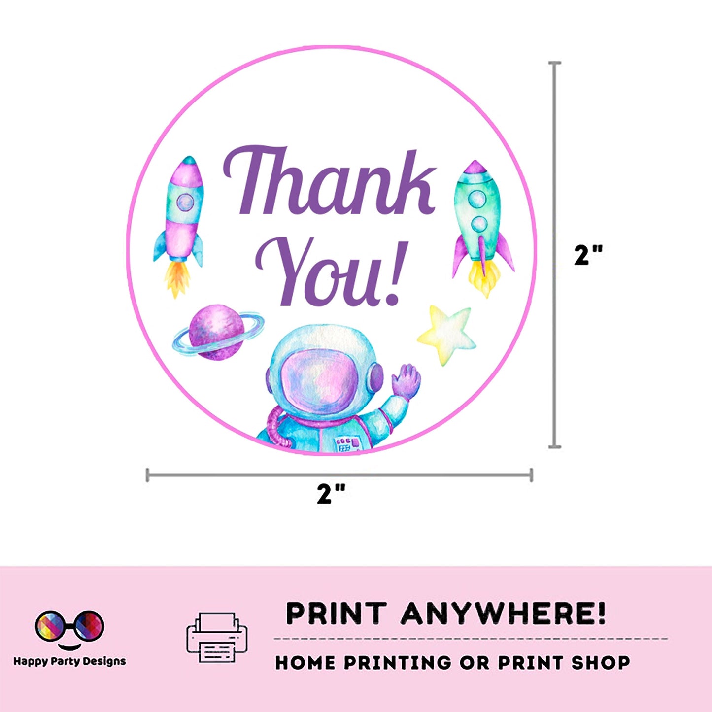 INSTANT DOWNLOAD First Trip Around the Sun Thank you tag | Outer Space printable thank you tag | Birthday Girl | Outer Space Favor tag #K57
