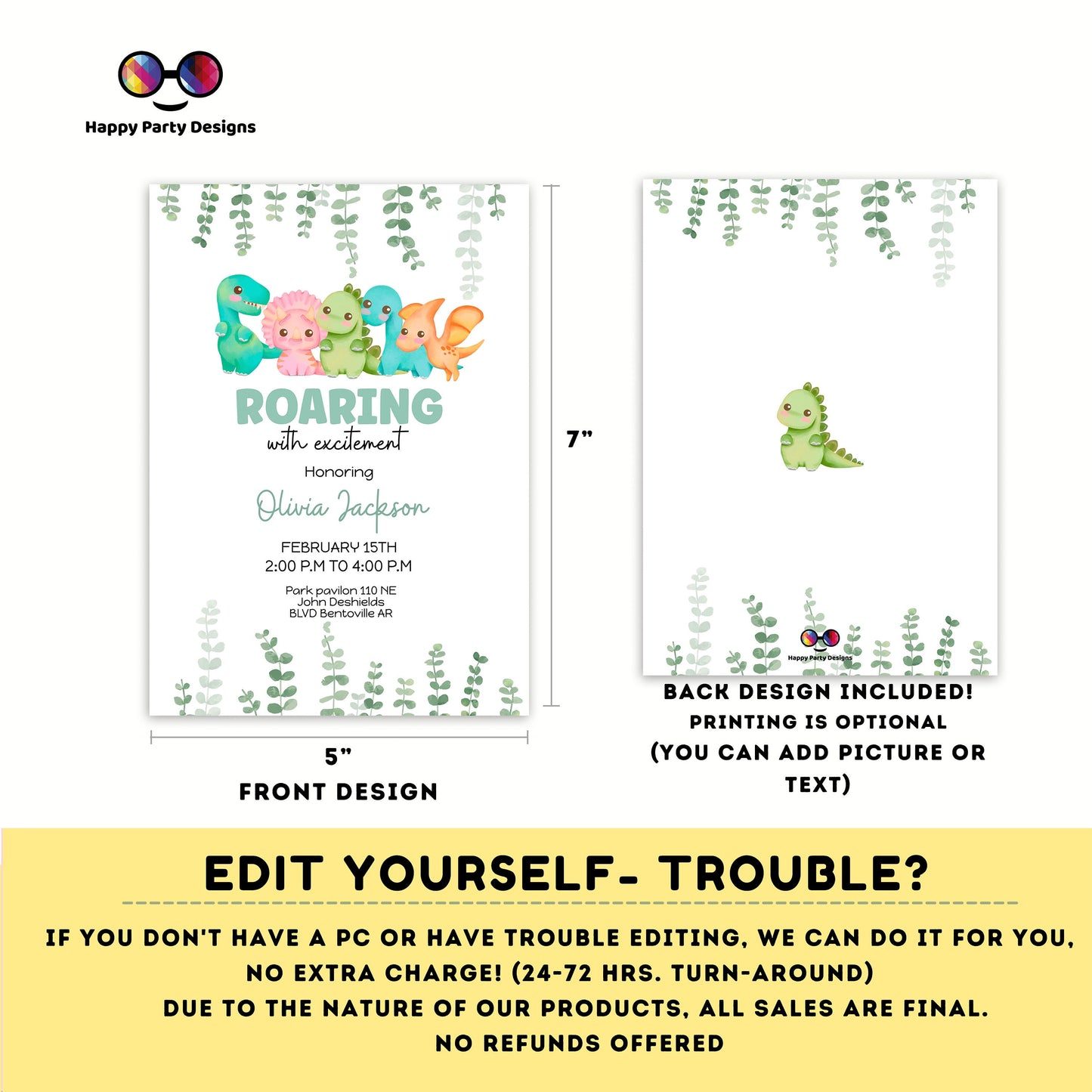 EDITABLE Dino Baby shower invitation bundle | diaper raffle, books for baby, thank you tag, thank you card | dinosaur baby shower | #B15