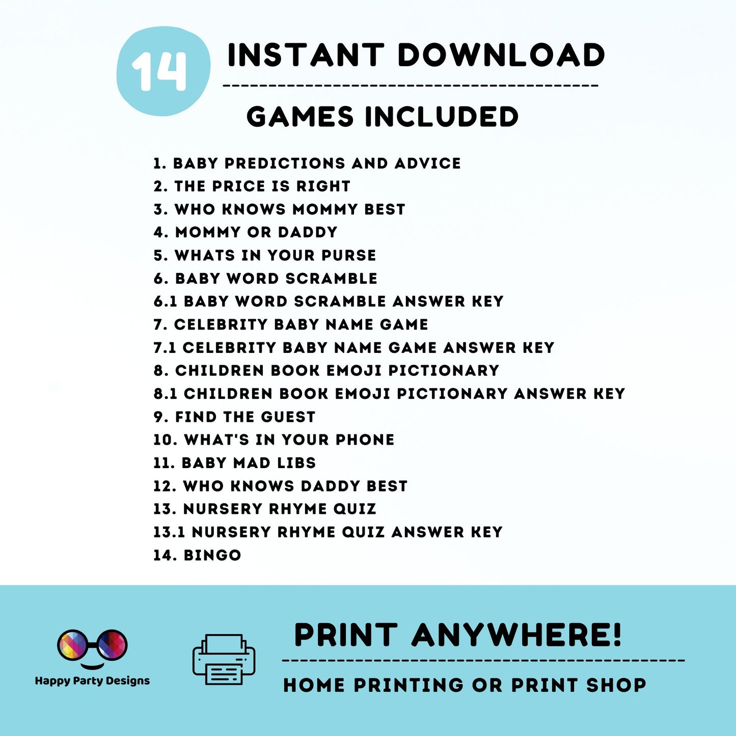 Instant woodland games bundle | woodland baby shower games | Baby boy | neutral gender shower | woodland baby shower games | forest  #B16