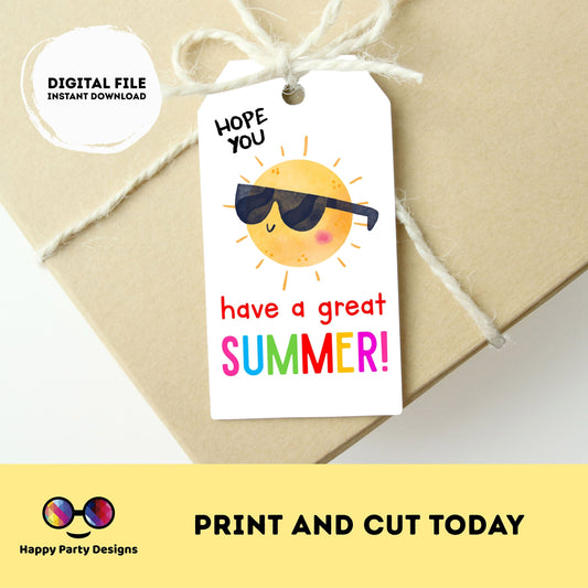 Instant download End of School Year Tag | summer Tags | Printable Teacher Tags | Last Day of School | Student Gift Tags | PTO PTA tags #SCH1