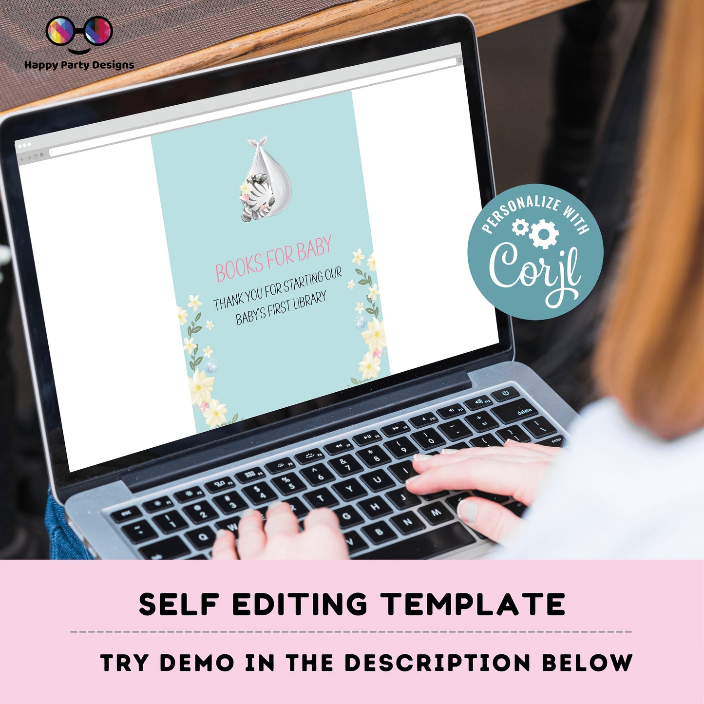 Books for baby Sign | Instant download | book for baby card | book request | baby girl | baby shower Sign | safari baby shower #B24