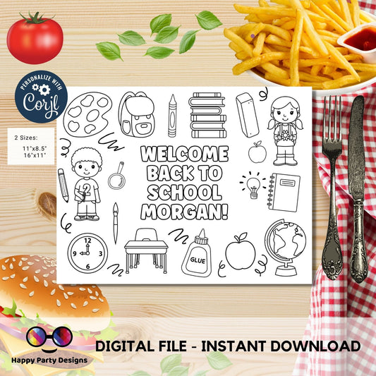 Editable Back to School coloring page | Welcome coloring page | Back to School Activity page | Back to School welcome coloring page #SCH2