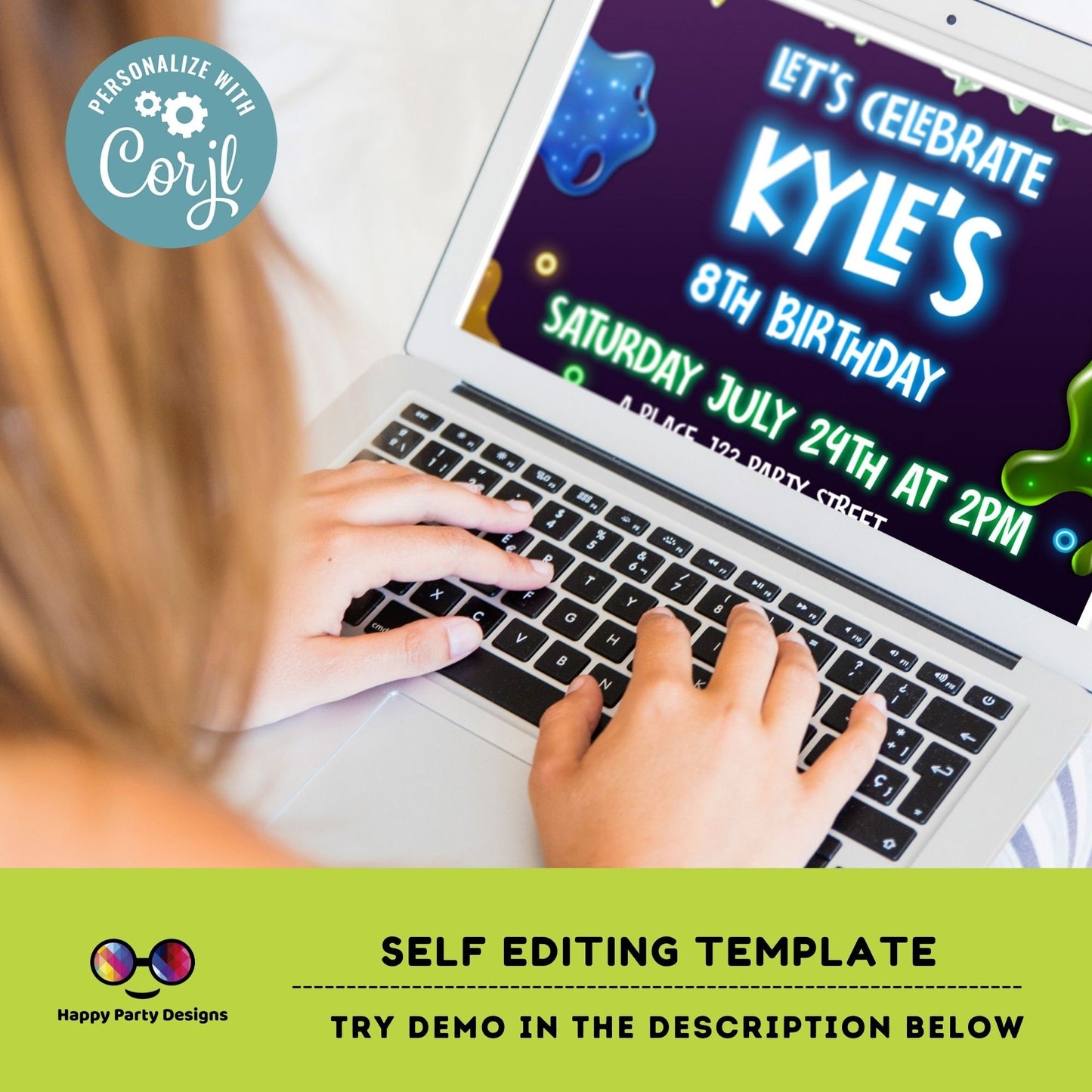 Slime Invitation Bundle | Slime Party Invitation | Slime Birthday Invite | Slime Party Invite | Slime Birthday Invitation  #K125