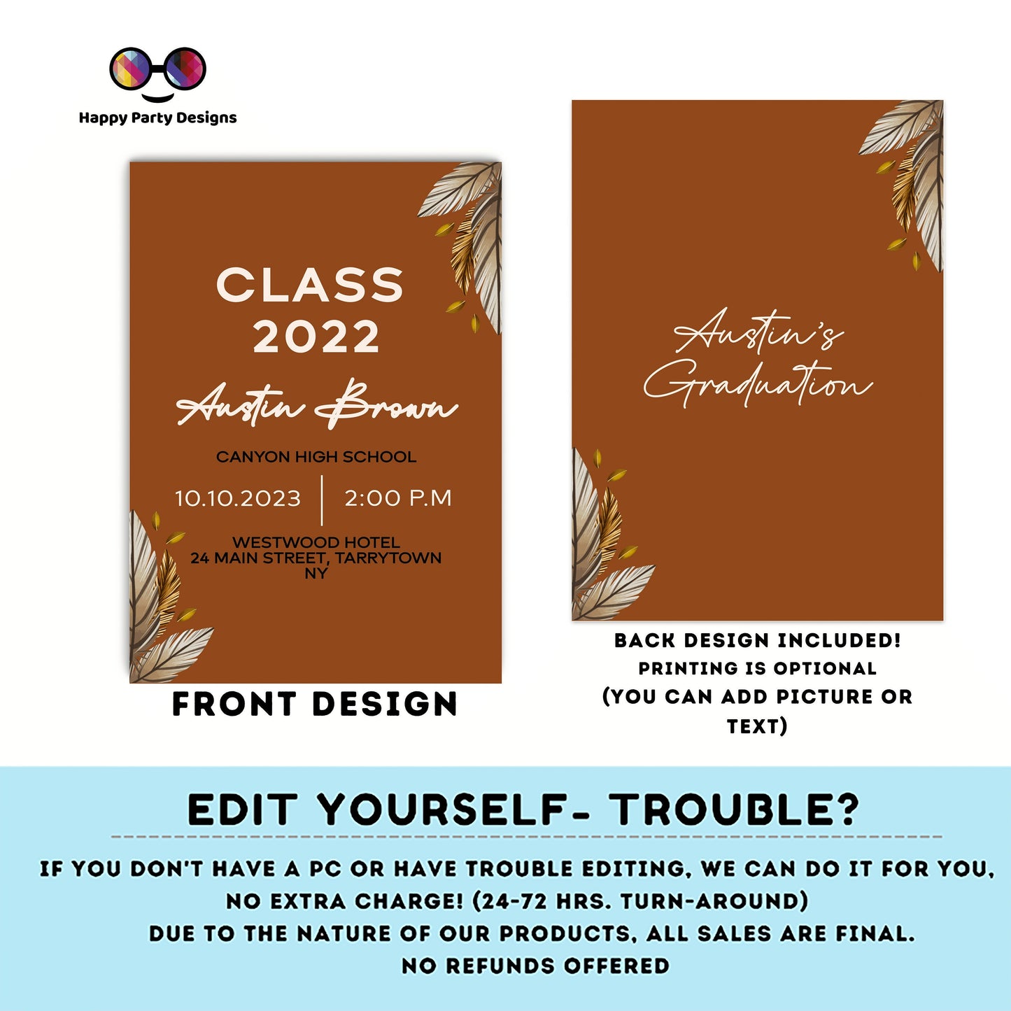 Boho Graduation Invitation editable invitation | Graduation Party Text Invite | graduation boho | Phone Invitation | Grad Party Invites #A5