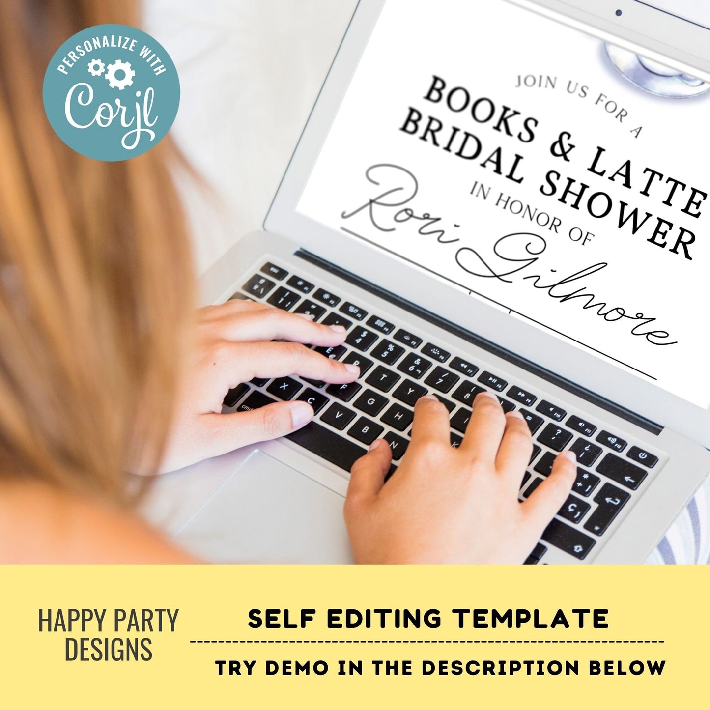 Love is Brewing Bridal Shower Invitation Template | Printable Coffee Bridal Shower Invite | Bridal Brunch Wedding Shower | Coffee Bridal #W3