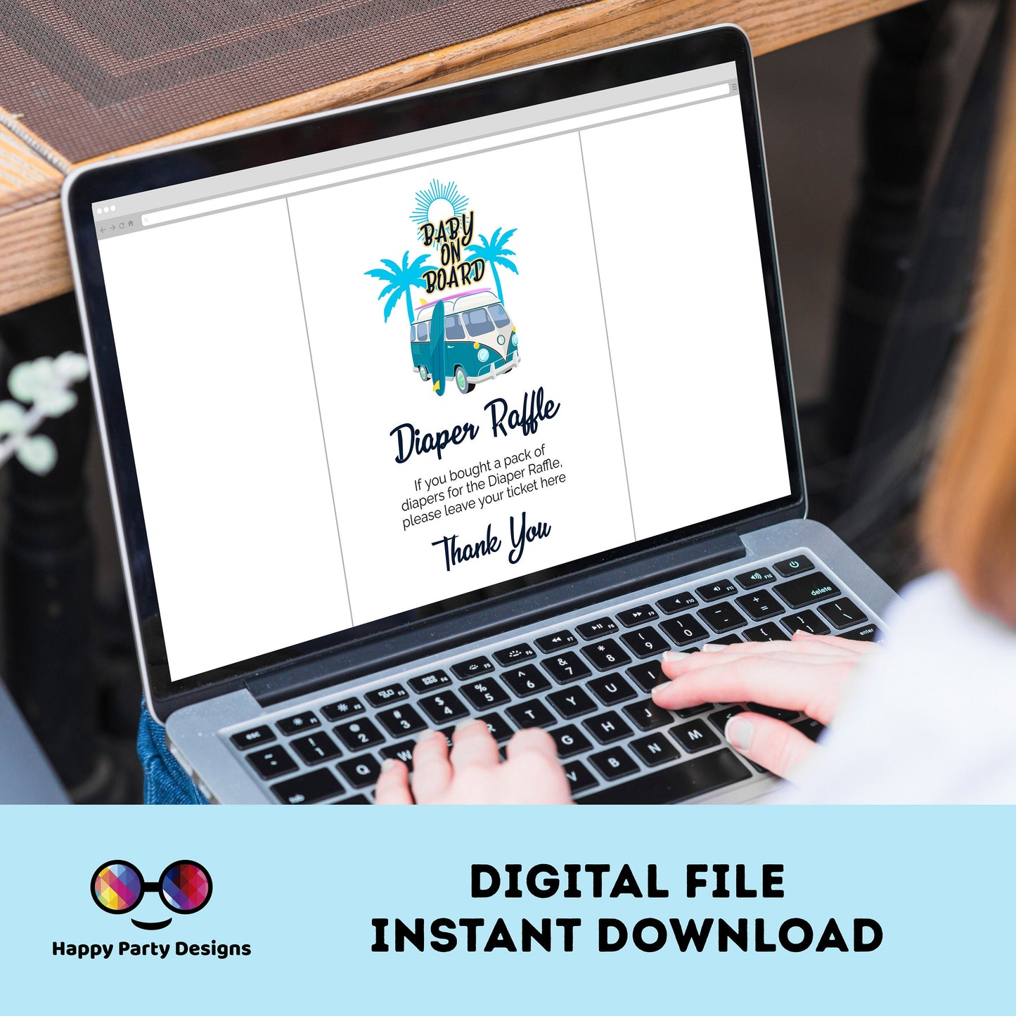 Diaper raffle baby shower Sign | baby on board sign | diaper raffle card | diaper request | baby boy | baby shower Sign | summer shower #B33