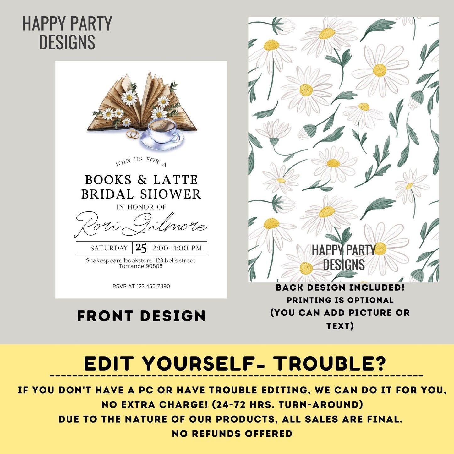 Love is Brewing Bridal Shower Invitation Template | Printable Coffee Bridal Shower Invite | Bridal Brunch Wedding Shower | Coffee Bridal #W3