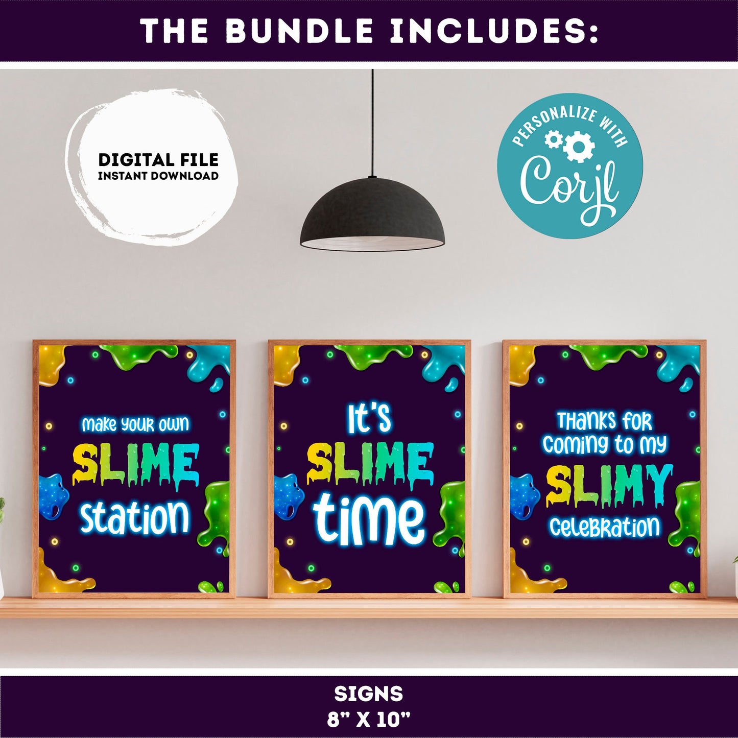 Slime Invitation Bundle | Slime Party Invitation | Slime Birthday Invite | Slime Party Invite | Slime Birthday Invitation  #K125
