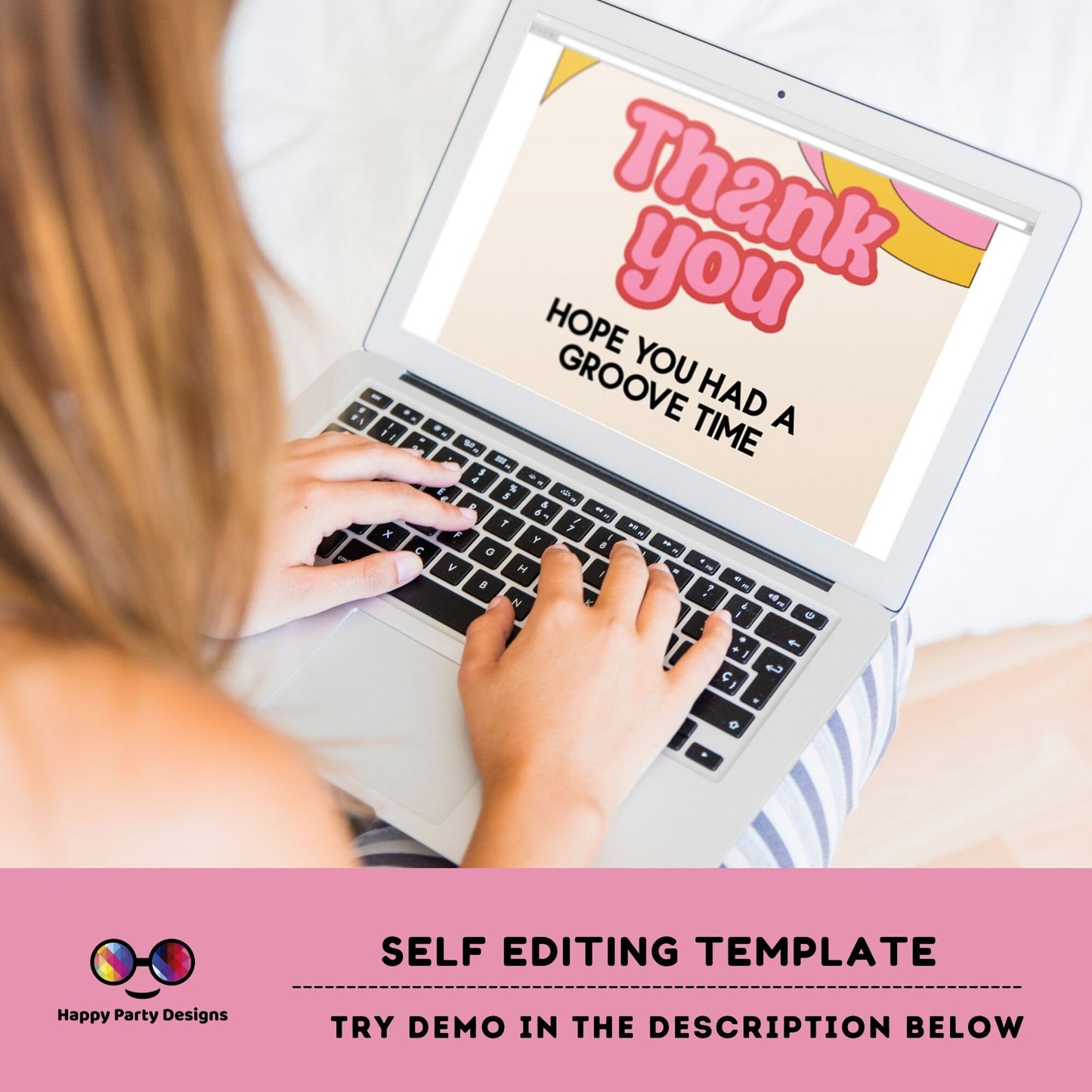 Editable Disco Party Favor Tag Template | bridal | baby shower | bachelorette | Thank you tag | Gift Tag | Retro Groovy Tag | 70s Disco #A11