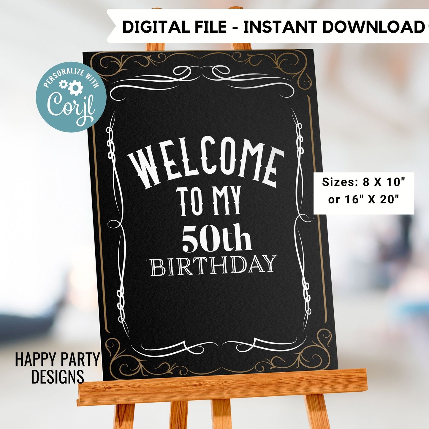 Editable Aged to Perfection Welcome Sign | text fully editable Welcome Sign | birthday Decorations | Whiskey Label Welcome Sign #A16