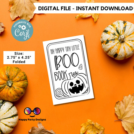 My happy tiny little Halloween coloring Book | Coloring booklet for Halloween | Printable Booklet Halloween Party | Printable Booklet #K213