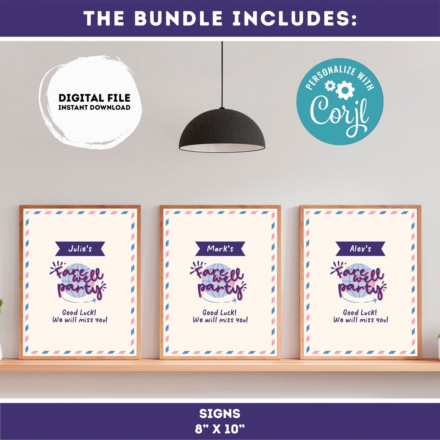 Farewell  Invitation Bundle | Farewell  Party Invitation | Farewell Birthday Invite | Moving Party Invite | Going Away Party Invitation #A8