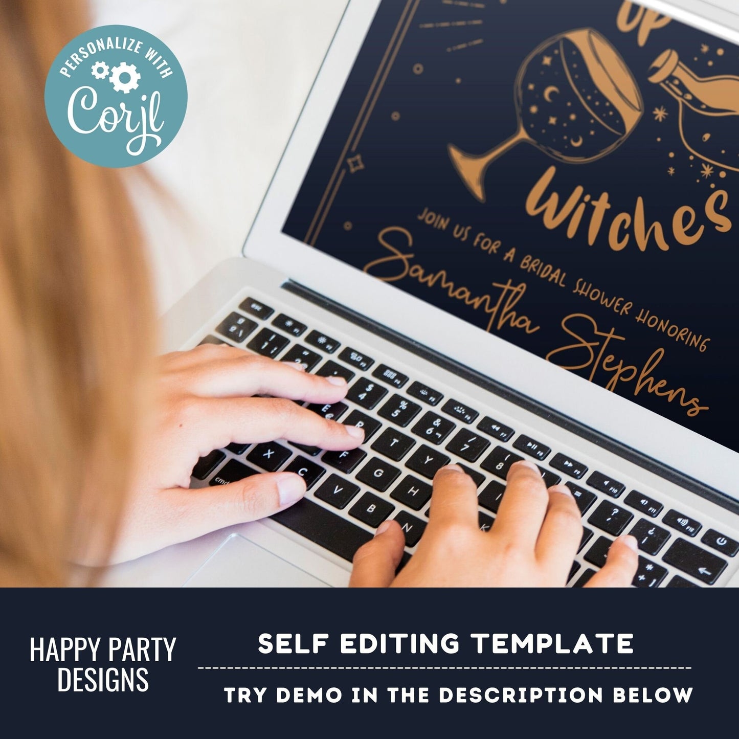 Editable drink up witches invitation | bridal shower | Boos and Booze Invitations | PRINTABLE Cheers Witches invitation  #W14