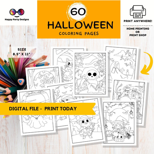 Halloween Coloring Pages | for Kids | Halloween monster Coloring pages | Halloween activities | 60 Halloween pages to color | Halloween  #C1