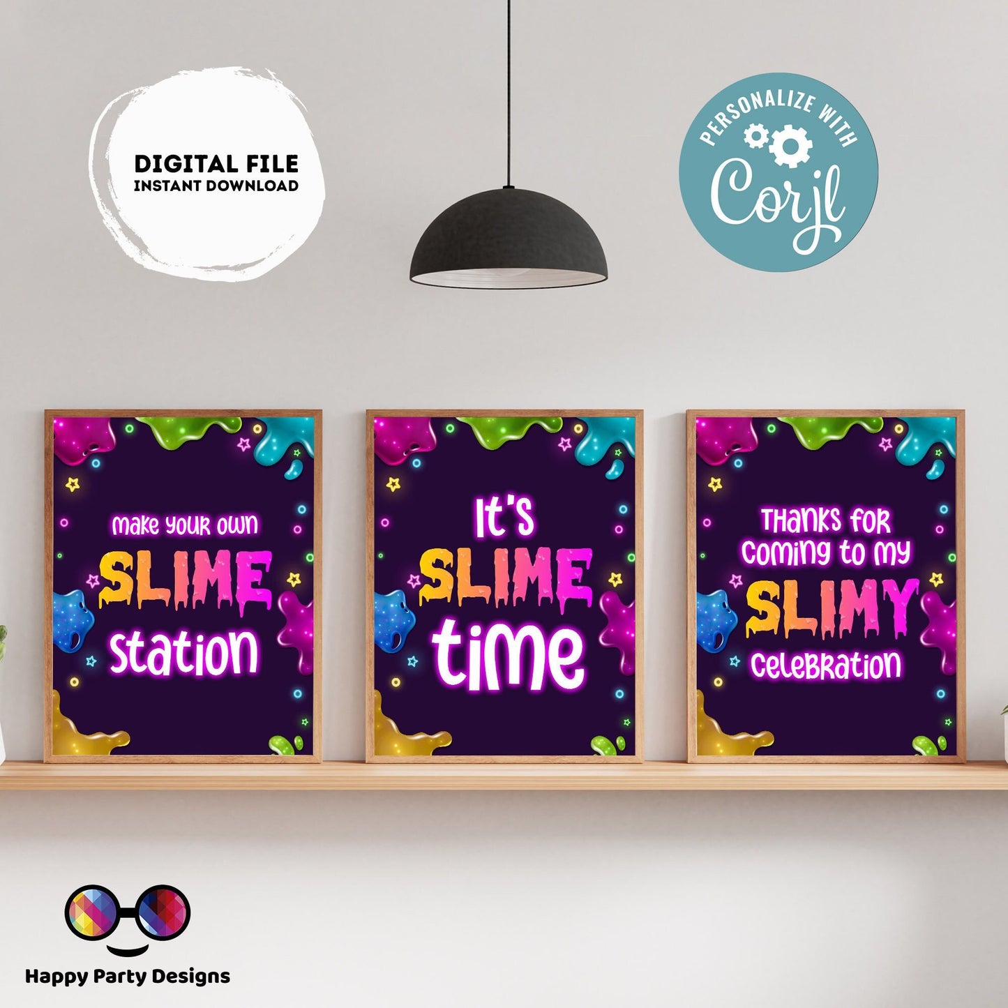 Slime Sign | Editable slime Sign | Butterfly birthday | slime birthday Decorations | Birthday Girl | slimy buffet Sign | slime party  #K125