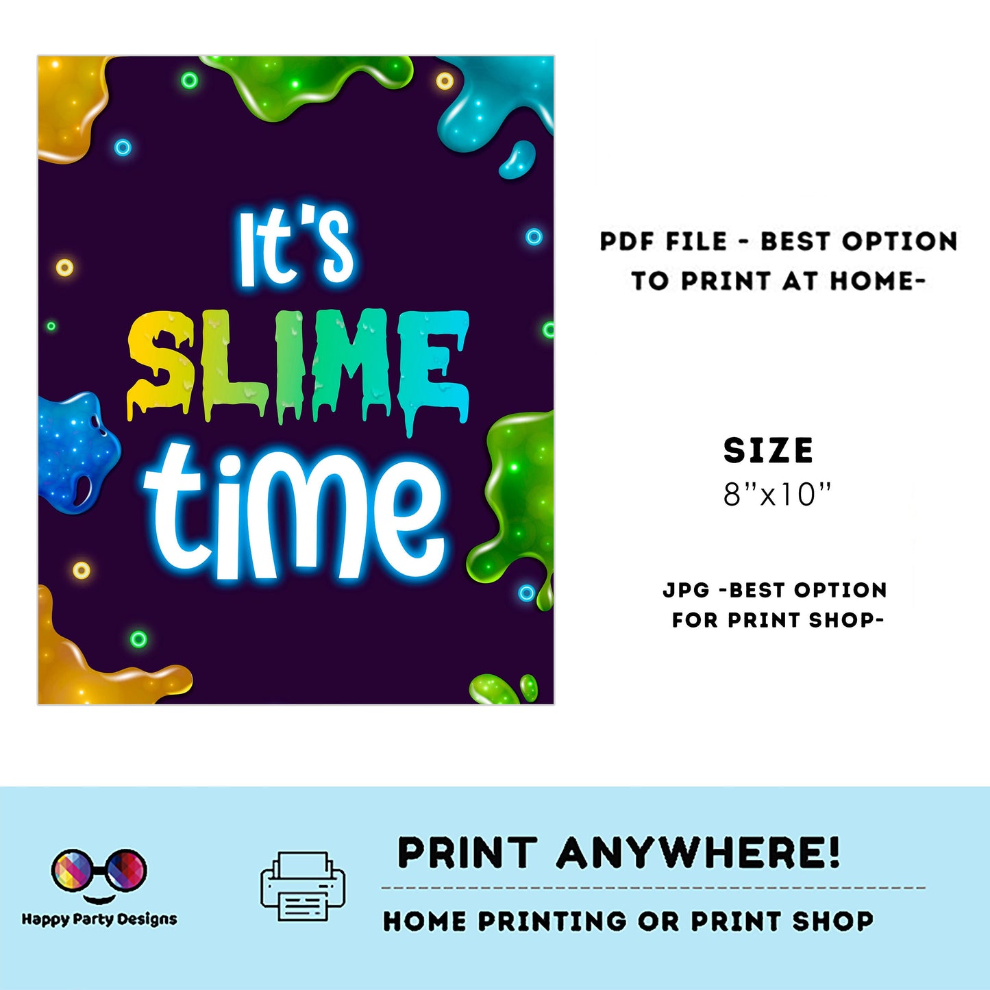 Slime Sign | Editable slime Sign | slime birthday | slime birthday Decorations | Birthday boy | slimy buffet Sign | slime party  #K125