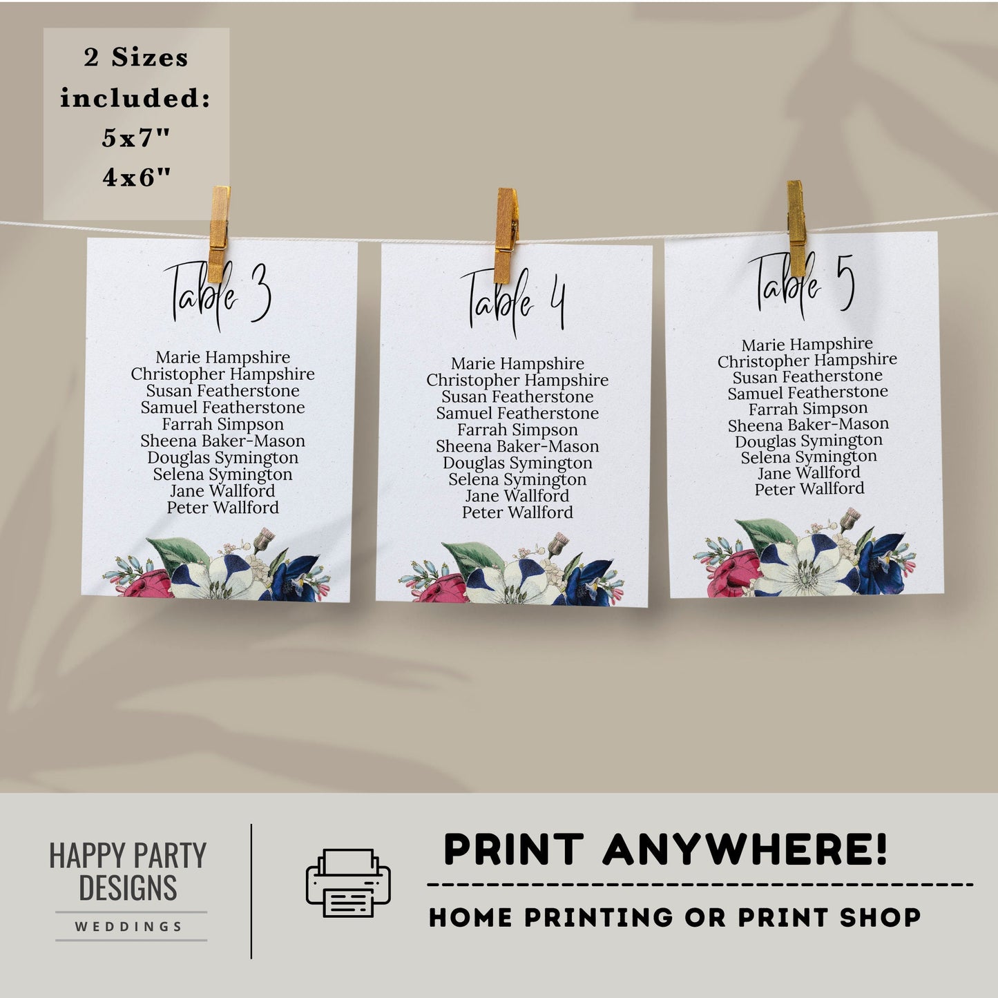 Editable Wedding Seating Chart Template | Seat Chart Card Template | wedding Decorations | Wedding Seating Plan Sign  #W19