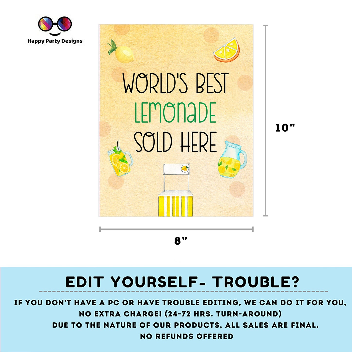 Editable Lemonade Signs (3) | Lemonade  birthday | Lemonade  birthday Decorations | Boy | Lemonade  buffet Sign | Lemonade  party #K101