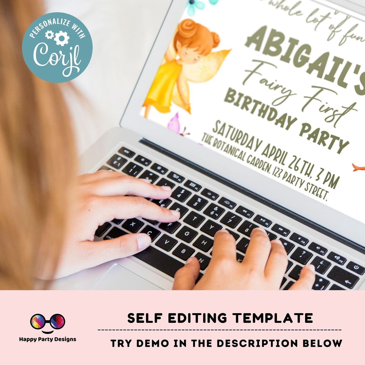 Editable Fairies Birthday invitation | Whimsical Enchanted Birthday | Pixie Fairy Party | ANY AGE | Magical Fairy Princess Party #K231
