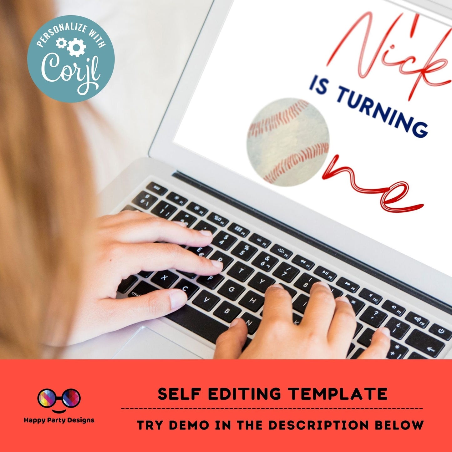 Baseball Birthday Invitation | Baseball Invitation | Baseball Birthday Party | Rookie of the Year | minimalist | First Birthday |Print #K253