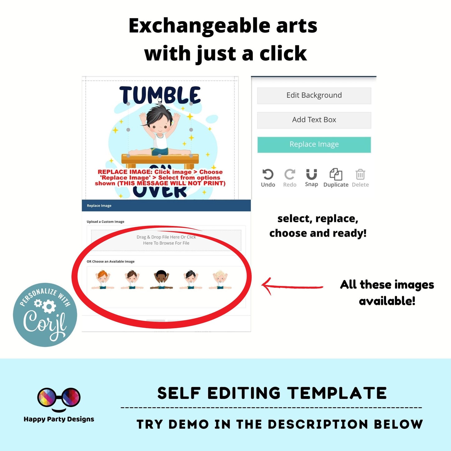 Editable Gymnastics Birthday Invitation | Sports Invitation | Boy Tumbling Gymnasts Birthday Invite | tumble on over Party Invite #K232