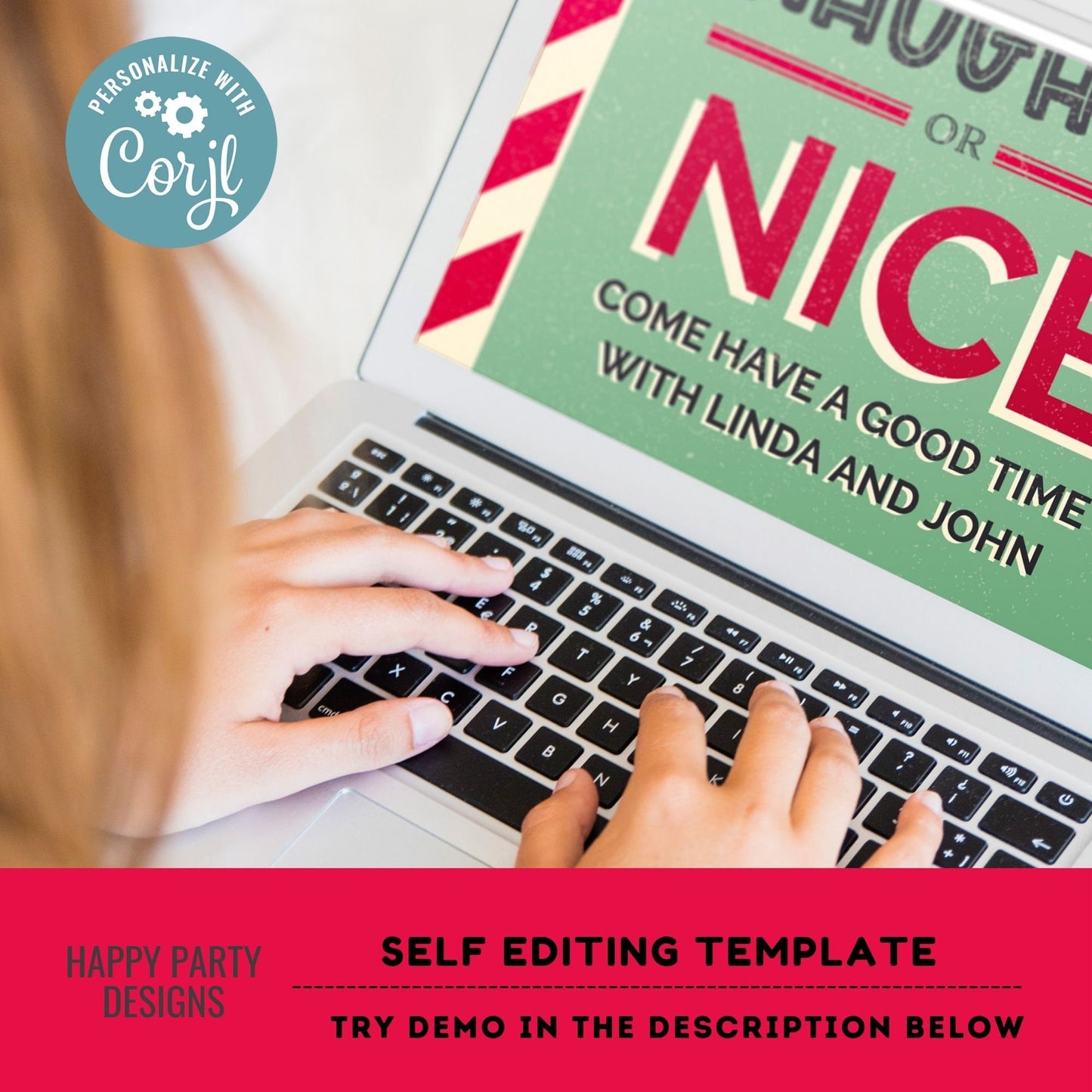 Editable Holiday Party Invitation | Christmas Party printable invite | Holiday Christmas Party Invitation | Christmas Dinner invite #A35